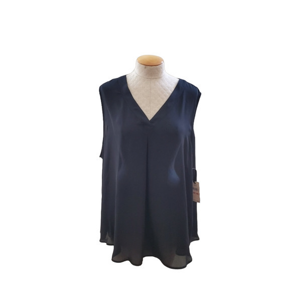 NEW WITH‎ TAGS Emaline Essential Black Sleeveless Top 3X - Picture 8 of 14